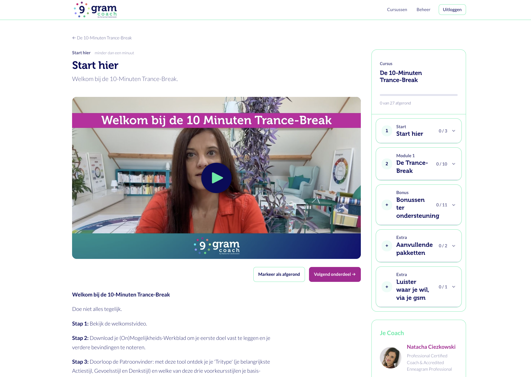 Overzicht van het digitale Trance-Break-platform