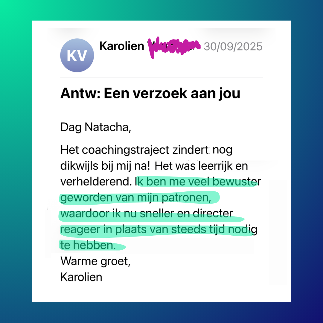 Echte e-mailreactie van een Trance-Break-gebruiker